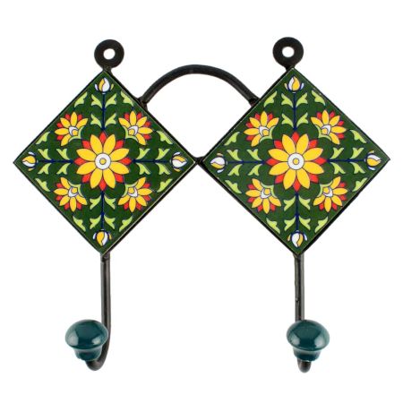 Sunflower Ceramic Tile Hook
